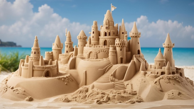 Beachside Magic Trois créations uniques de châteaux de sable
