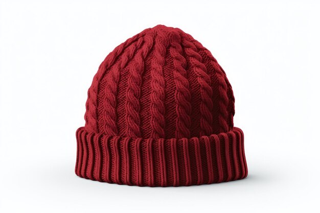 Beanie tissé isolé sur fond blanc