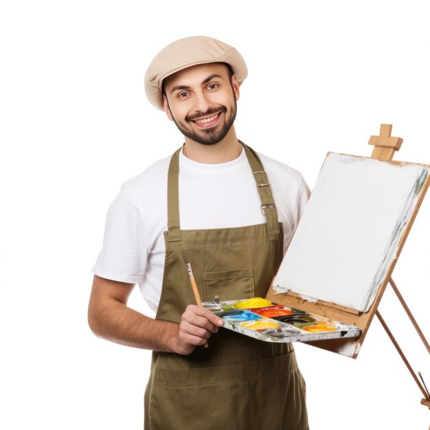 Photo le beau artiste est isolé.