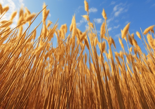 le beau blé doré est le fond de la nature