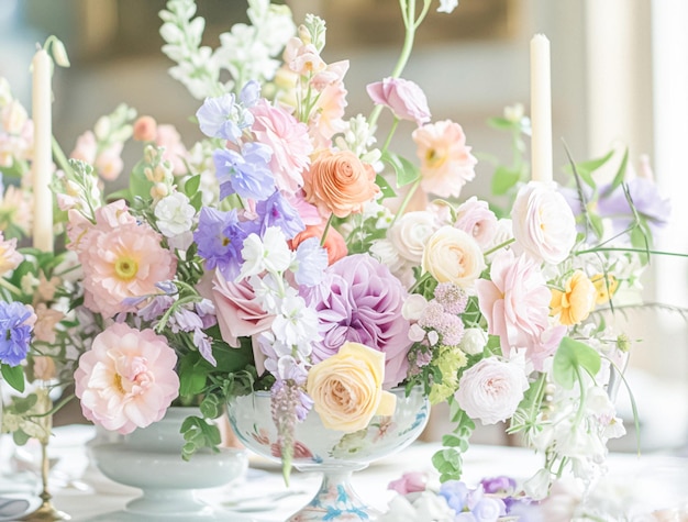 Beau bouquet de fleurs dans un vase Arrangement floral