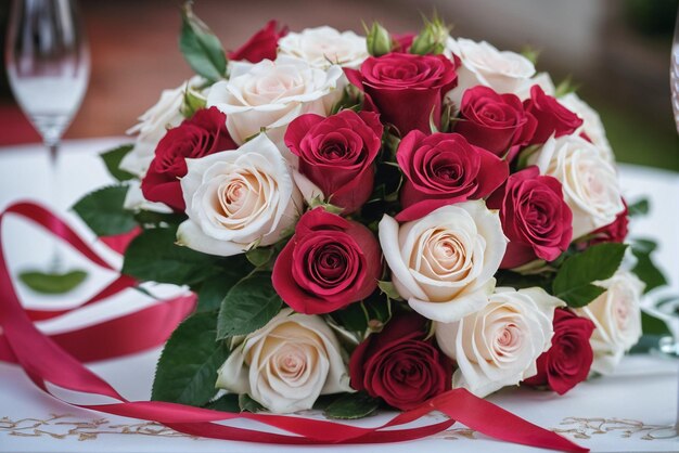 Un beau bouquet de fleurs de mariage