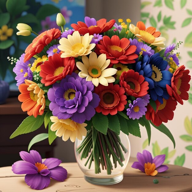 Beau bouquet de fleurs de printemps ou d'été