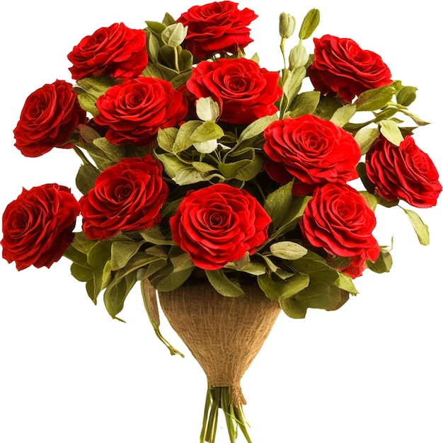 Un beau bouquet de fleurs rouges