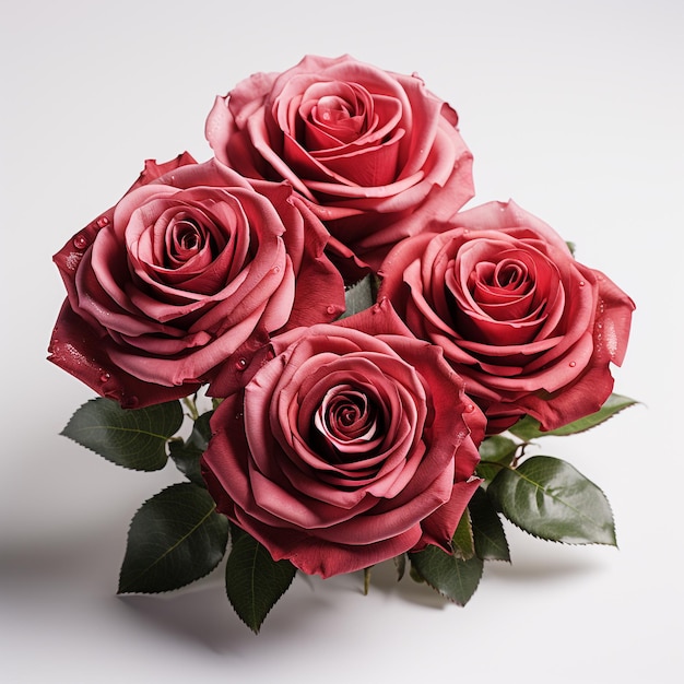 Beau bouquet de roses rouges