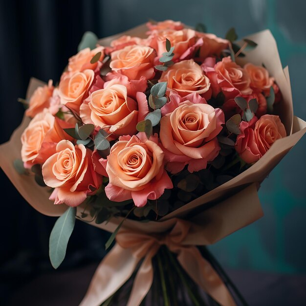 Photo un beau bouquet de roses