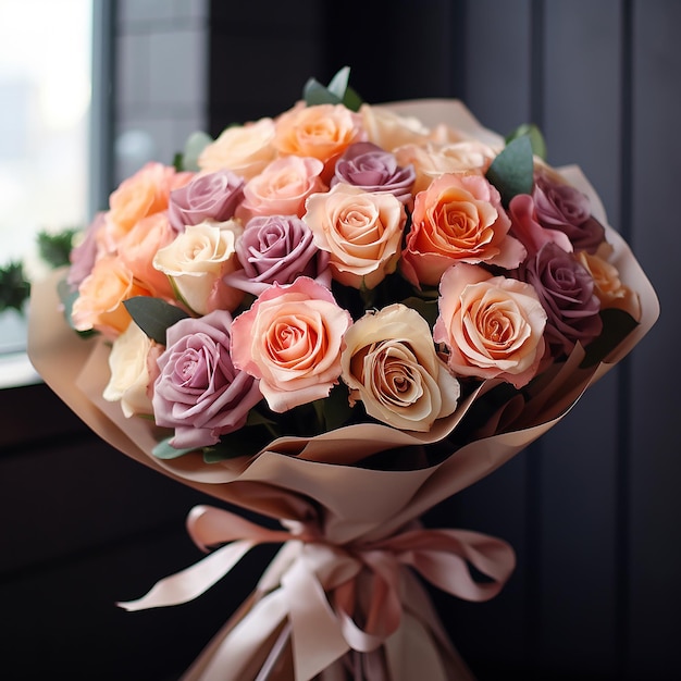 Photo un beau bouquet de roses