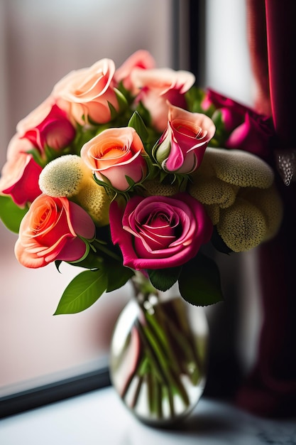 Beau bouquet de roses