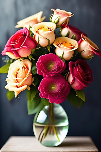 Beau bouquet de roses