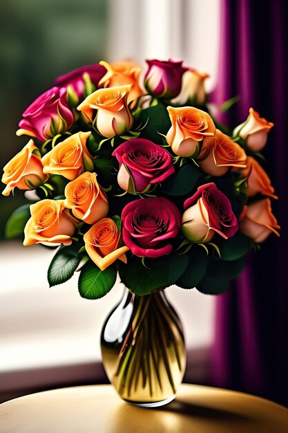 Beau bouquet de roses