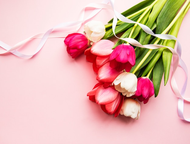 Beau bouquet de tulipes