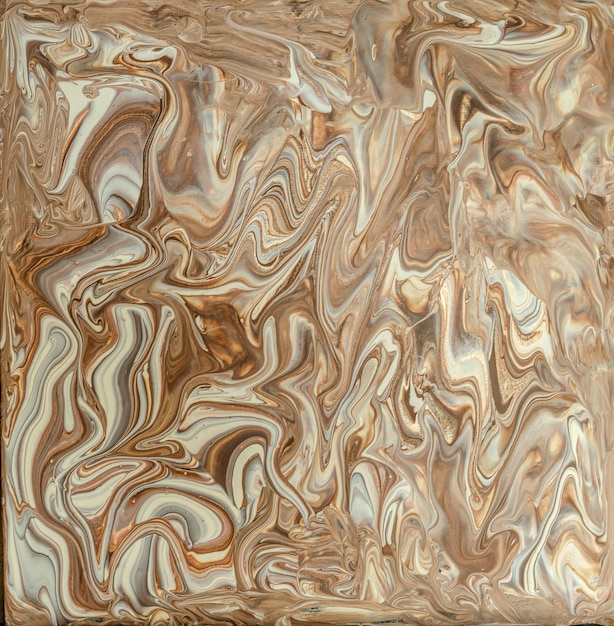 Beau bronze brun abstrait et fond or peinture acrylique texture marbre design moderne