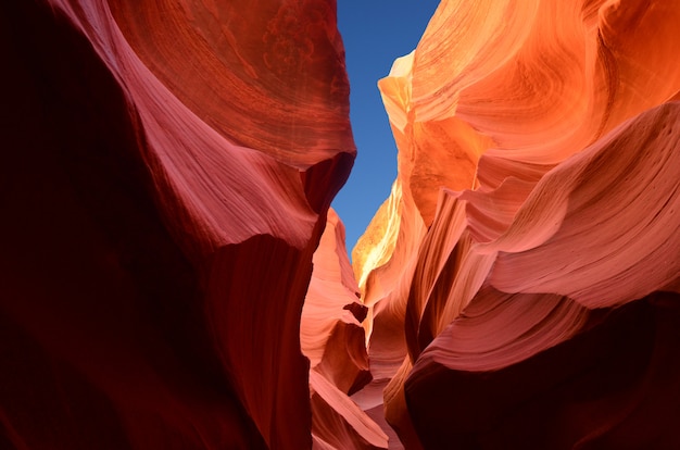 Beau canyon d'antilope, terre Navajo à l'est de Page, États-Unis