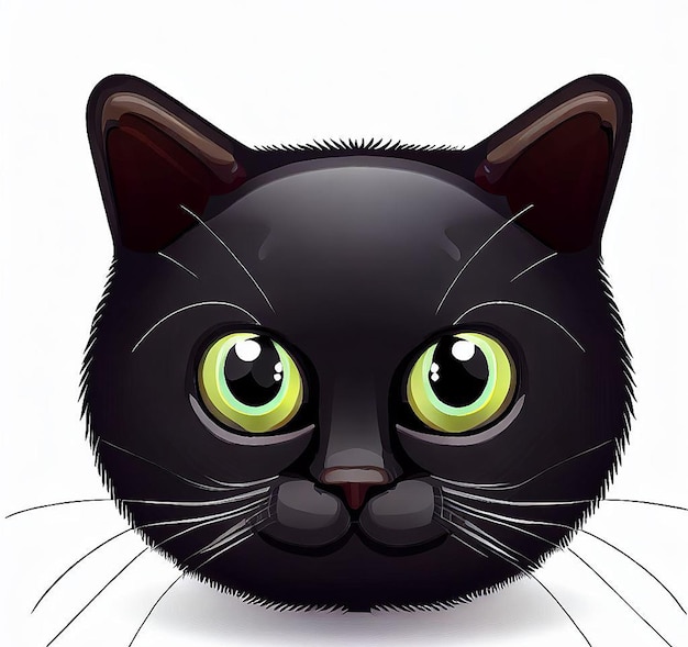 Photo beau chat qui rit illustration icône avatar emoji ai image idée concept fond d'écran dessin chaton