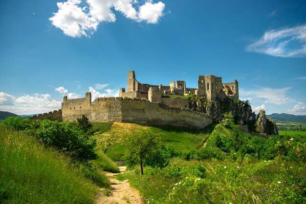 Beau château de l'Europe. Ruines Beckov en Slovaquie.