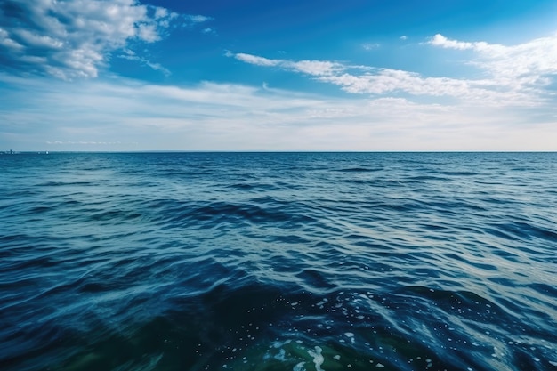 Beau ciel bleu et mer