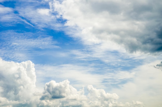 Beau ciel bleu avec des nuages blancs