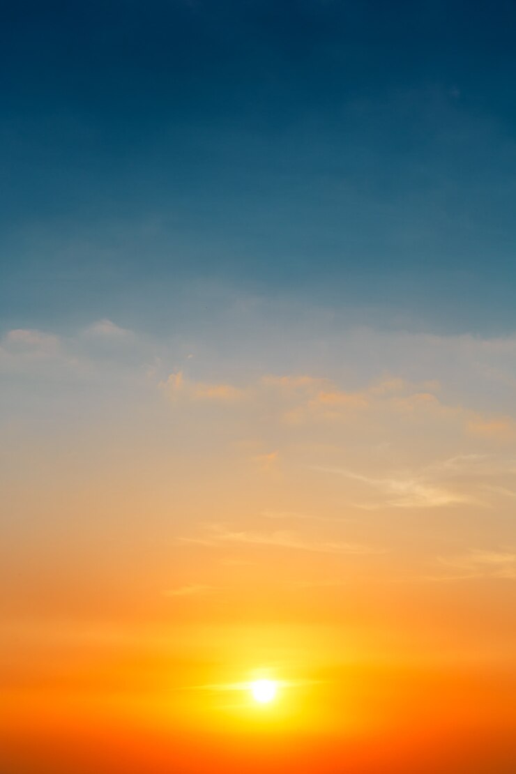 Photo beau ciel coucher de soleil, fond de nature