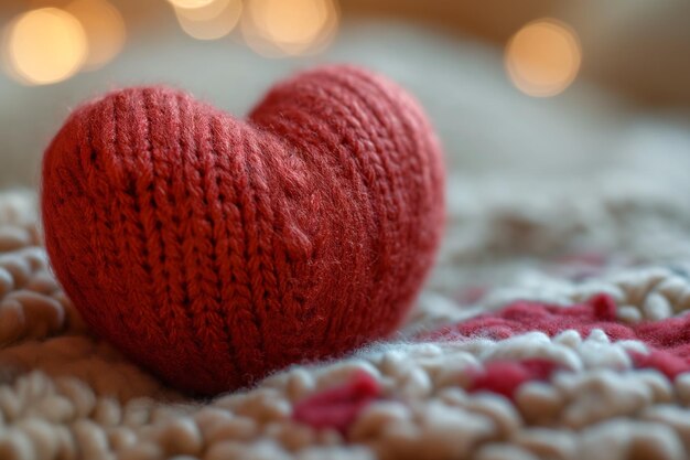 Le beau cœur rouge de l'amour, les papiers peints, le fond brillant, le concept de la Saint-Valentin, le génératif Ai.