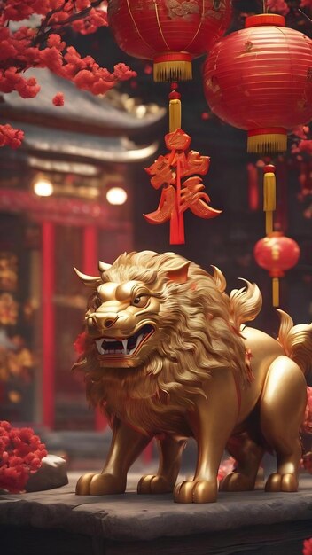 Le beau concept du Nouvel An chinois