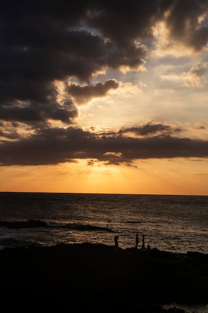 Beau coucher de soleil en Corée