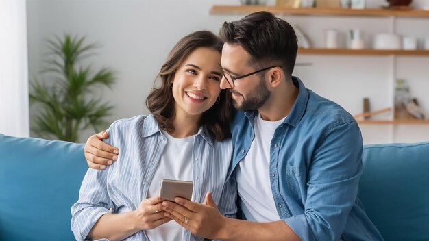 Un beau couple à la maison.