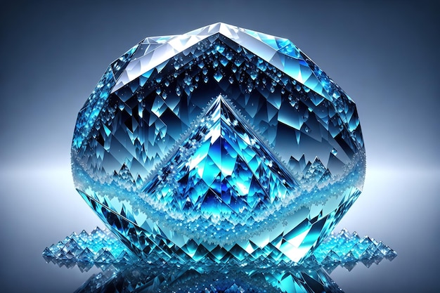 Beau cristal bleu clair