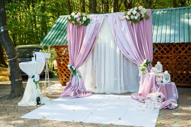 Beau décor un jour de mariage