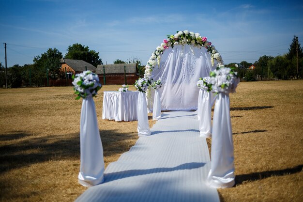 Photo beau décor un jour de mariage