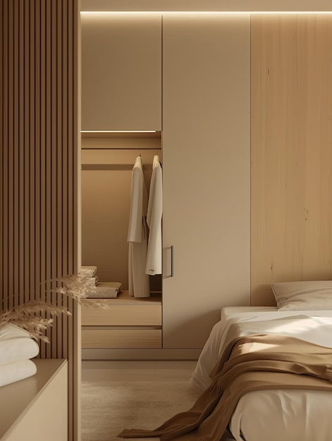 beau design d'intérieur dans le style minimaliste japonais