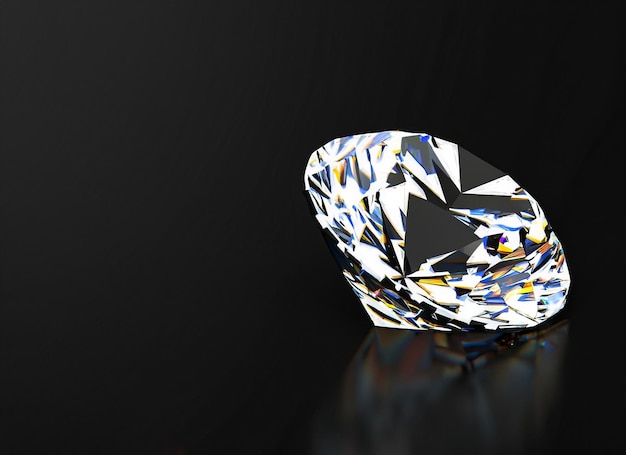 beau diamant brillant rendu 3D