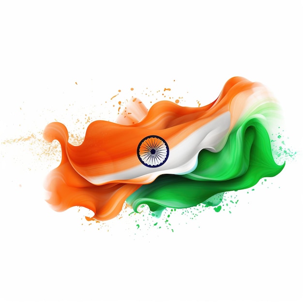 Beau drapeau indien L'Inde célèbre la bannière du site Web et la carte de vœux Génératif Ai