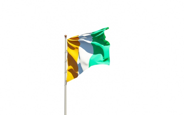 Beau drapeau national de la Côte d'Ivoire