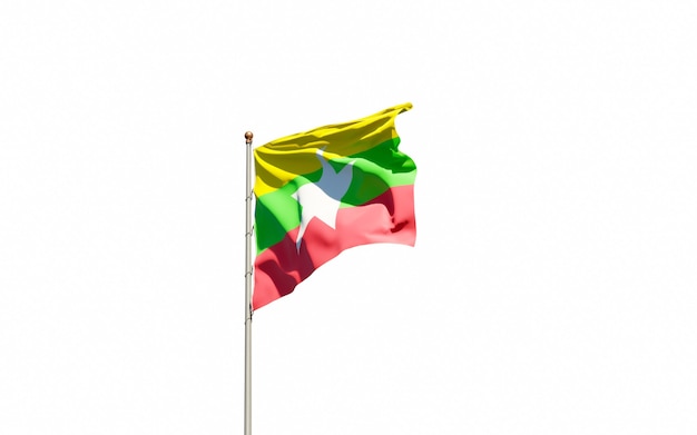 Beau drapeau national du Myanmar