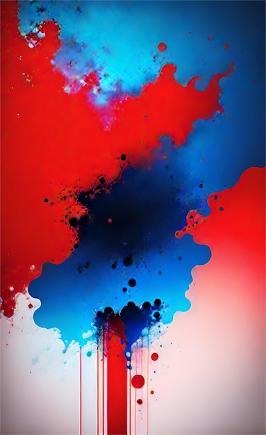 Photo beau fond abstrait bleu et rouge