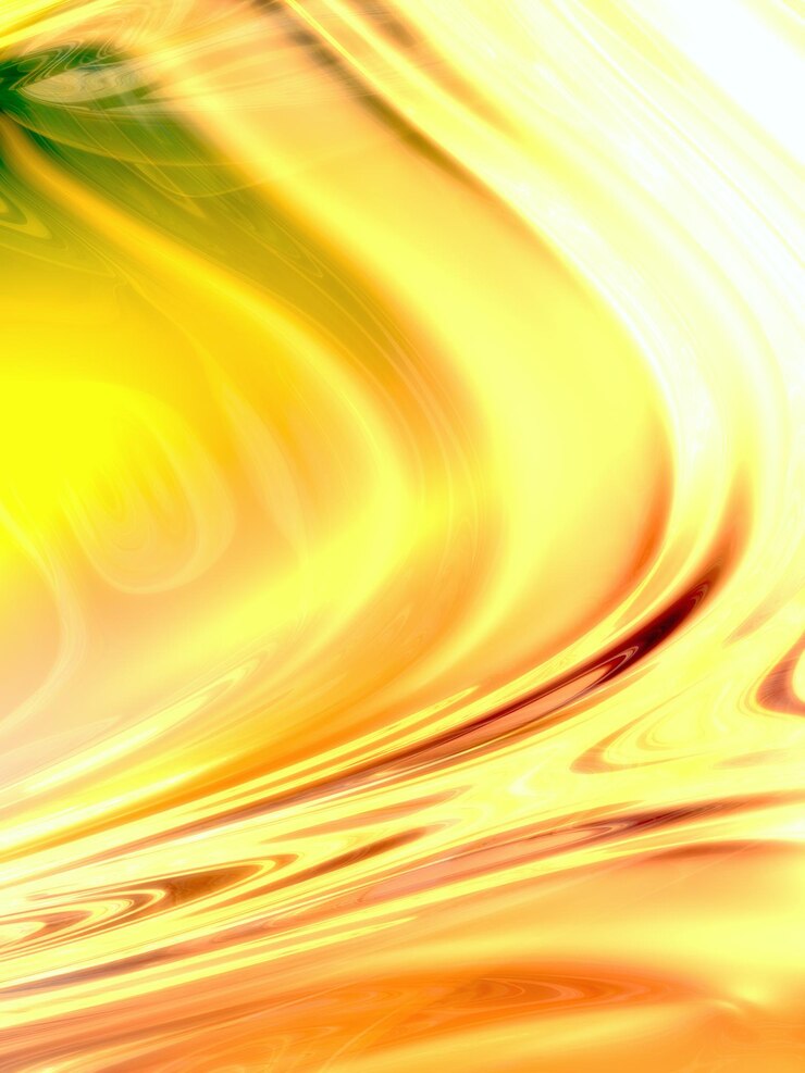 Beau fond abstrait liquide doré brillant avec de nombreuses réflexions et réfractions de lumière. Illustration 3D, rendu 3D.
