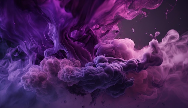 Beau fond abstrait avec texture de fumée violette IA générative