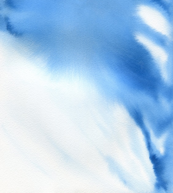 beau fond aquarelle bleu. illustration de l'océan dessinée à la main. la vie marine. dégradé bleu marine.