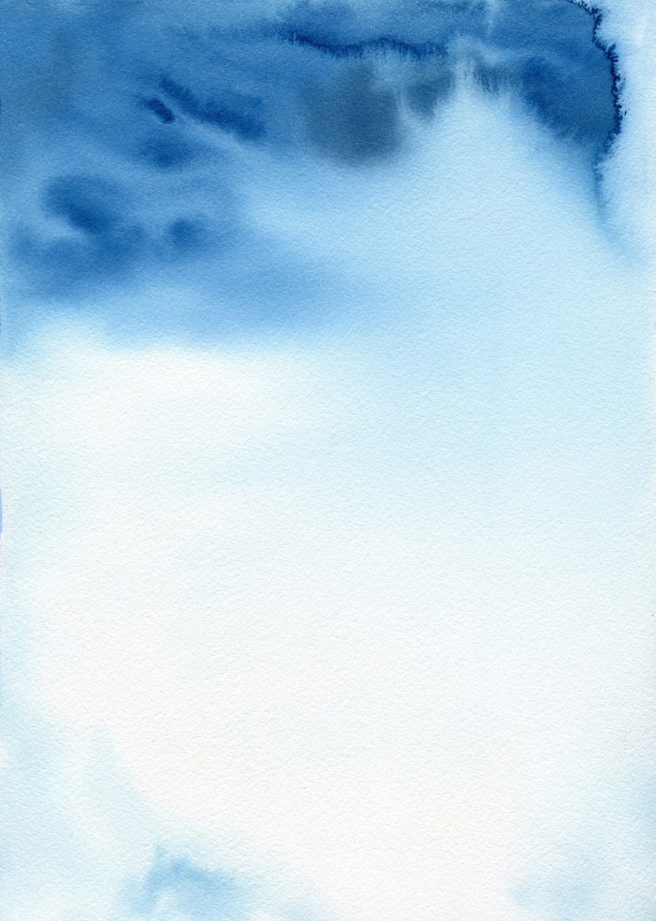 Photo beau fond aquarelle bleu. illustration de l'océan dessinée à la main. la vie marine. dégradé bleu marine.