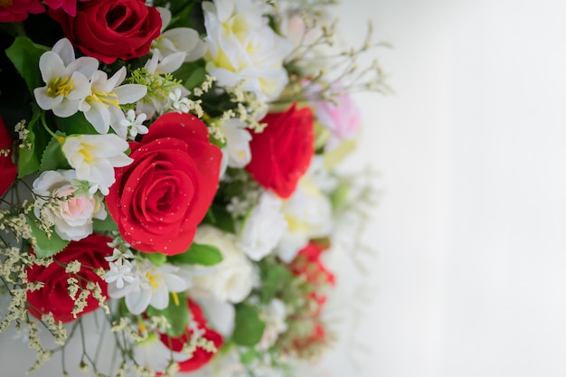 Beau fond de bouquet de rose rouge