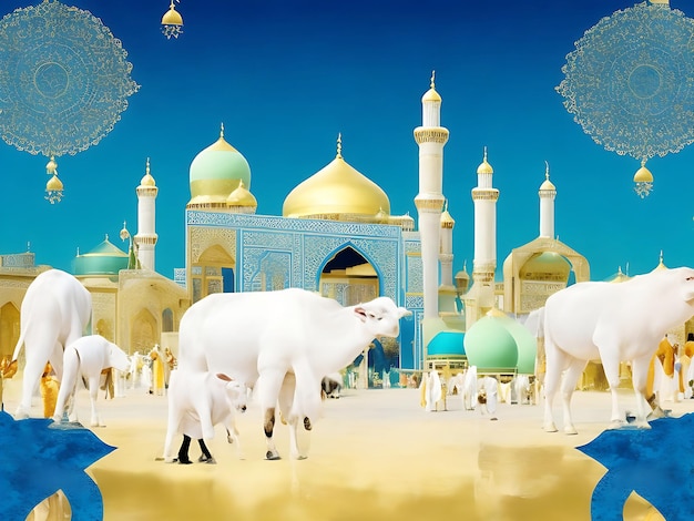 Beau fond décoratif élégant islamique Eid Al Adha mubarak