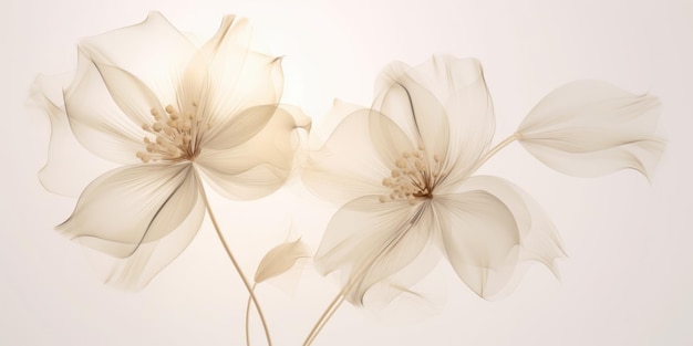 Beau fond de design floral transparent beige abstrait belle Generative AI AIG32