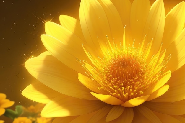 Un beau fond de fleurs jaunes