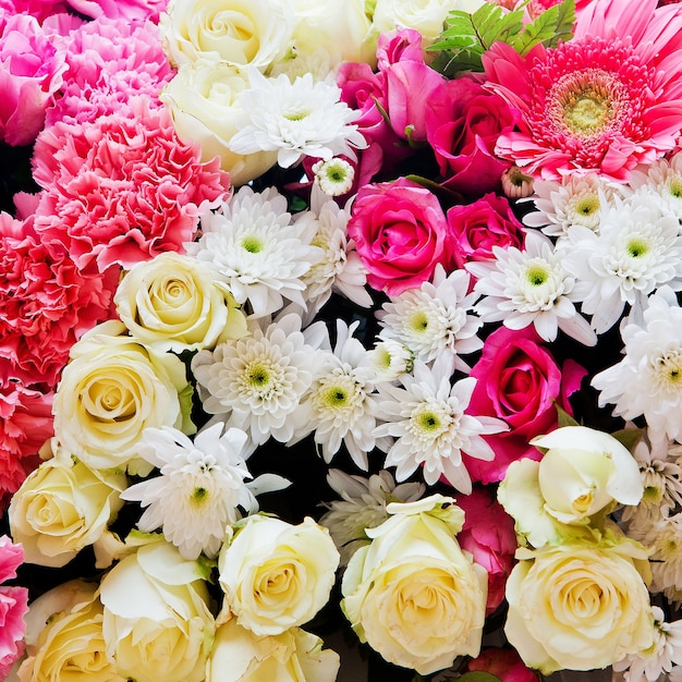 Beau fond de fleurs pour la scène de mariage