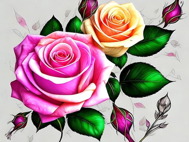 un beau fond de fleurs de rose