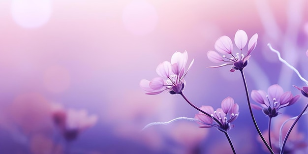beau fond floral avec des fleurs violettes dans le style violet clair et rose clair