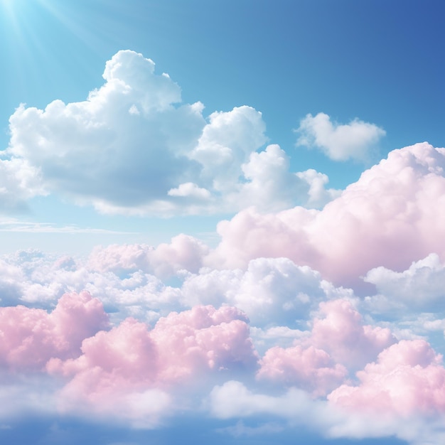 Un beau fond pastel de ciel et de nuage