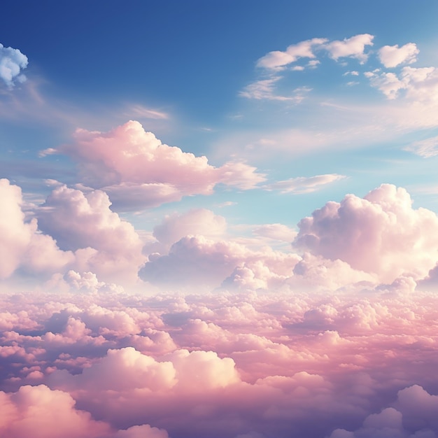 Un beau fond pastel de ciel et de nuage