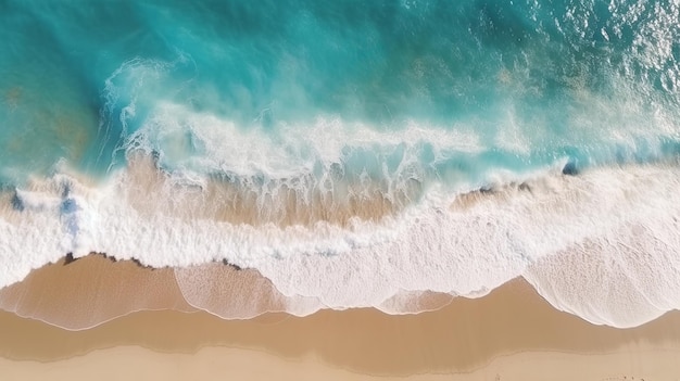 Beau fond de plage de vagues de l'océan grand design à toutes fins fond de voyage vacances d'été plage tropicale