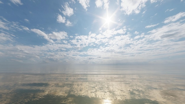 beau fond de réflexion mer et ciel